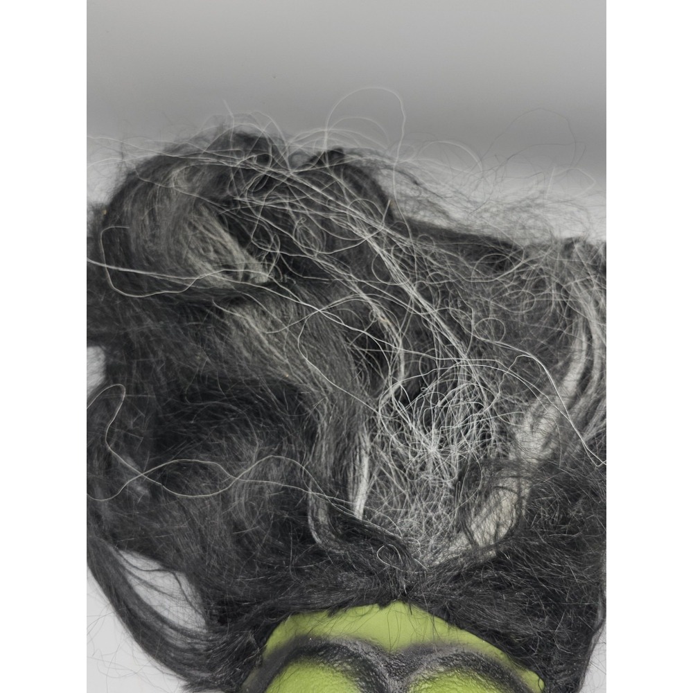 Vintage Paper Magic Group Witch Domino Eye Nose Mask W/ Hair Latex 1996 Green - Picture 4 of 6